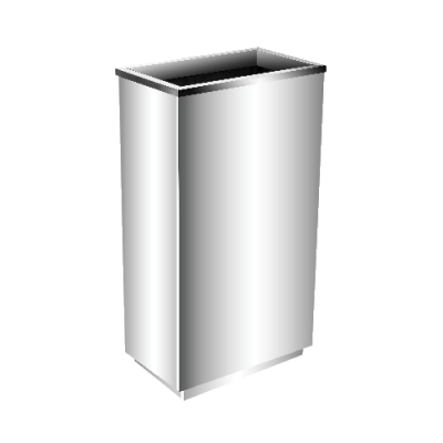 Stainless Steel Rectangular Bin c/w Open top - Superior Janitorial ...