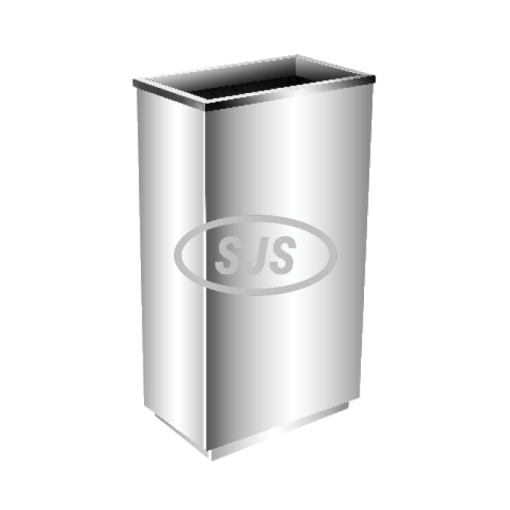 Stainless Steel Rectangular Bin c/w Open top Superior Janitorial