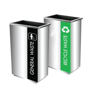 Shop SS102-OT Stainless Steel Recycle Bin Rectangular c/w Open top (2 ...