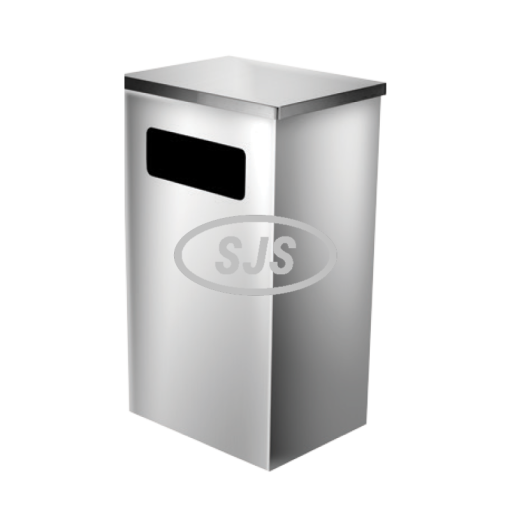 Stainless Steel Rectangular Bin c/w Flat top Superior Janitorial