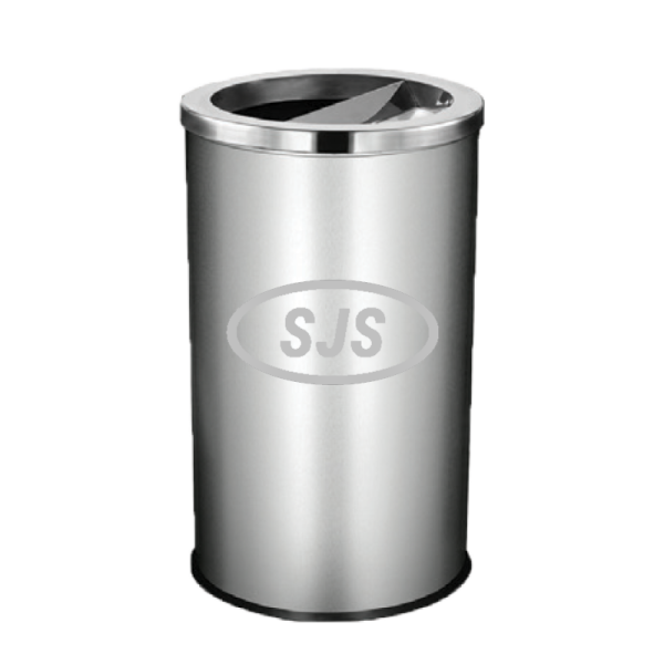 Stainless Steel Bin Round C/W Open & Ashtray Top Superior Janitorial