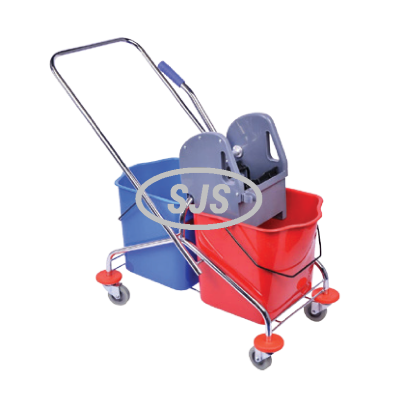 Double Mop Bucket Complete Down Press (Metal) Superior Janitorial